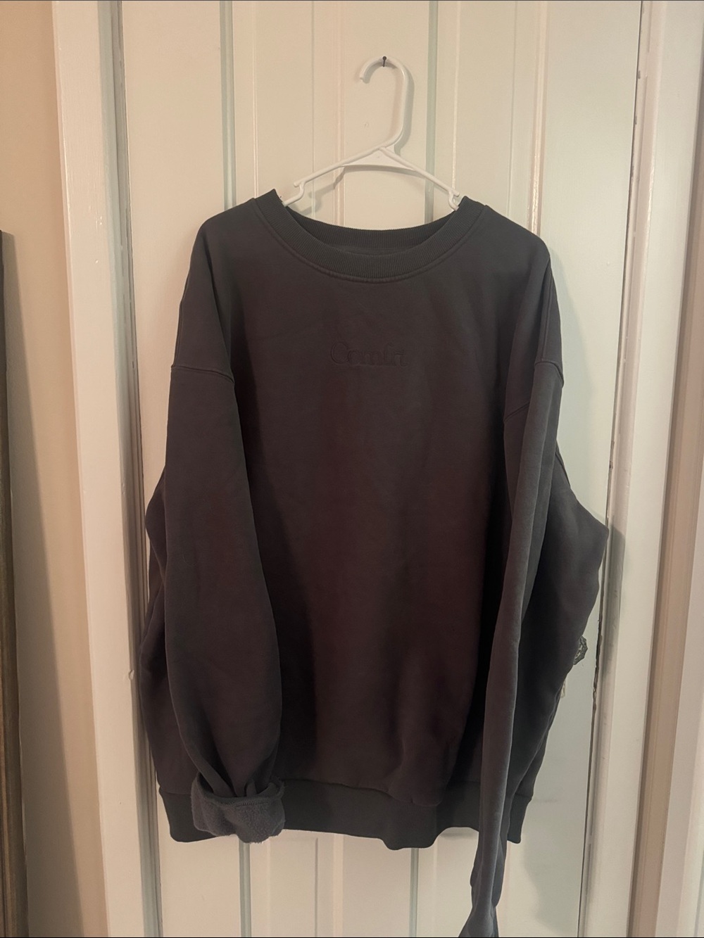 Women's Charcoal Crewneck Sweatshirt - Minimal Logo